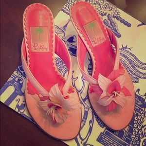 Lilly Pulitzer pink sandals
